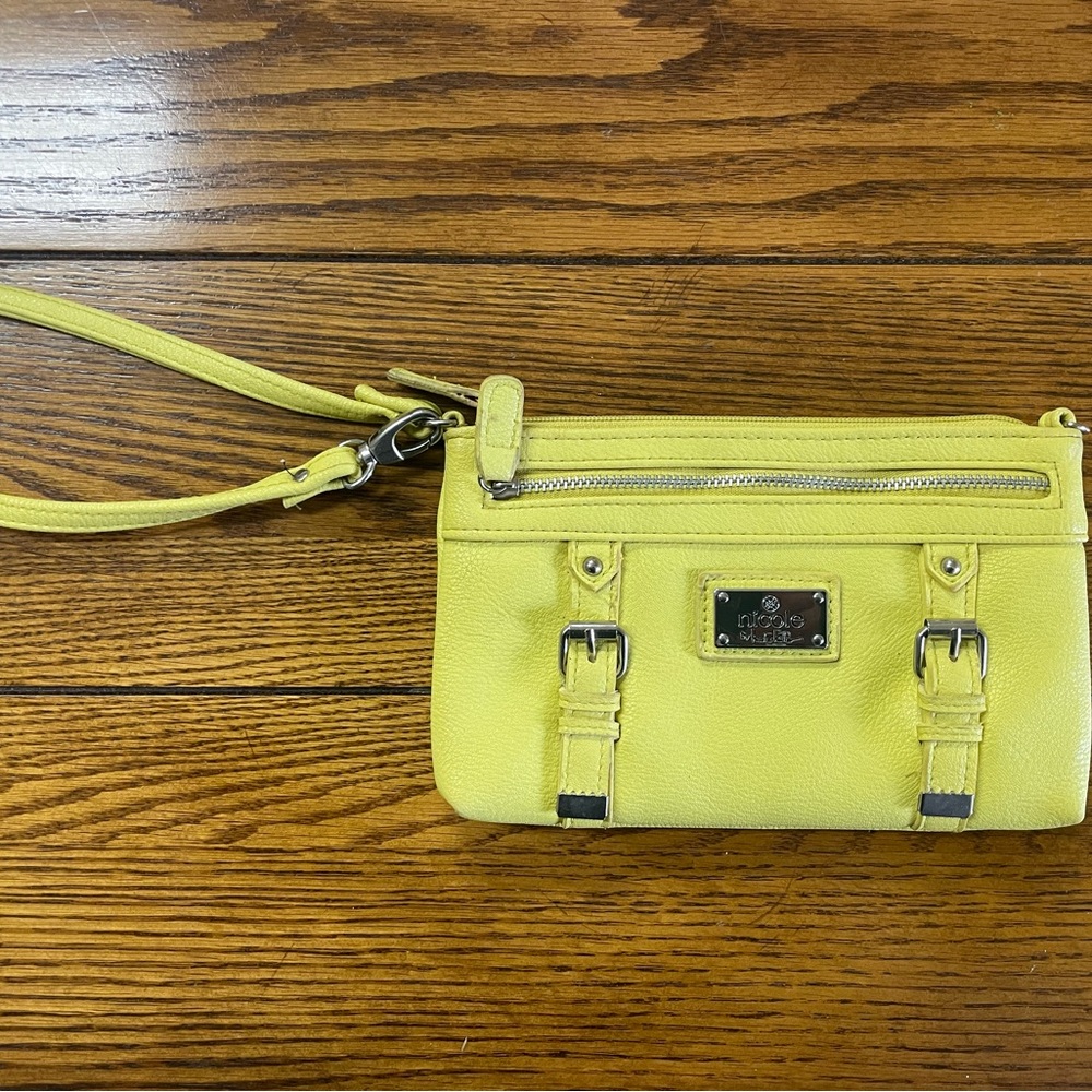 Nicole Yellow wristlet bag